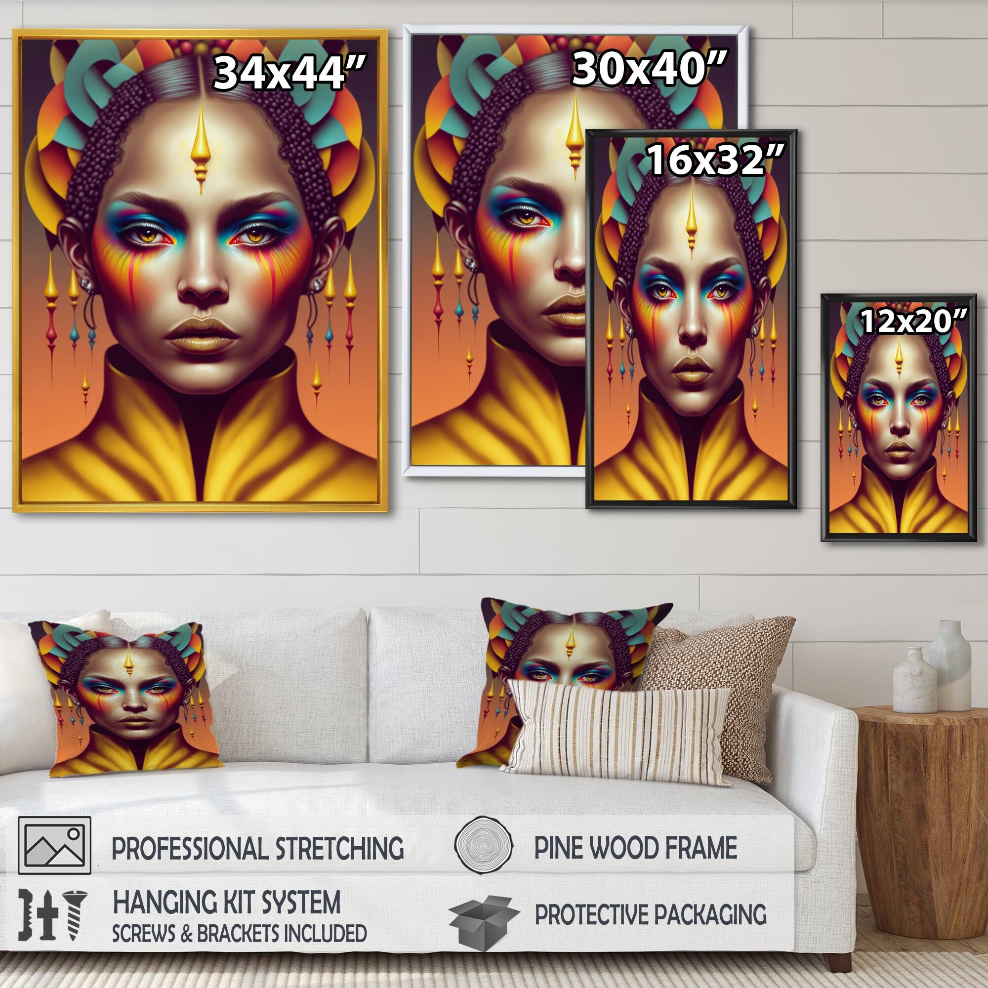 Designart "Retrofuturistic Contemporary Hipsters I" Woman Pop Art